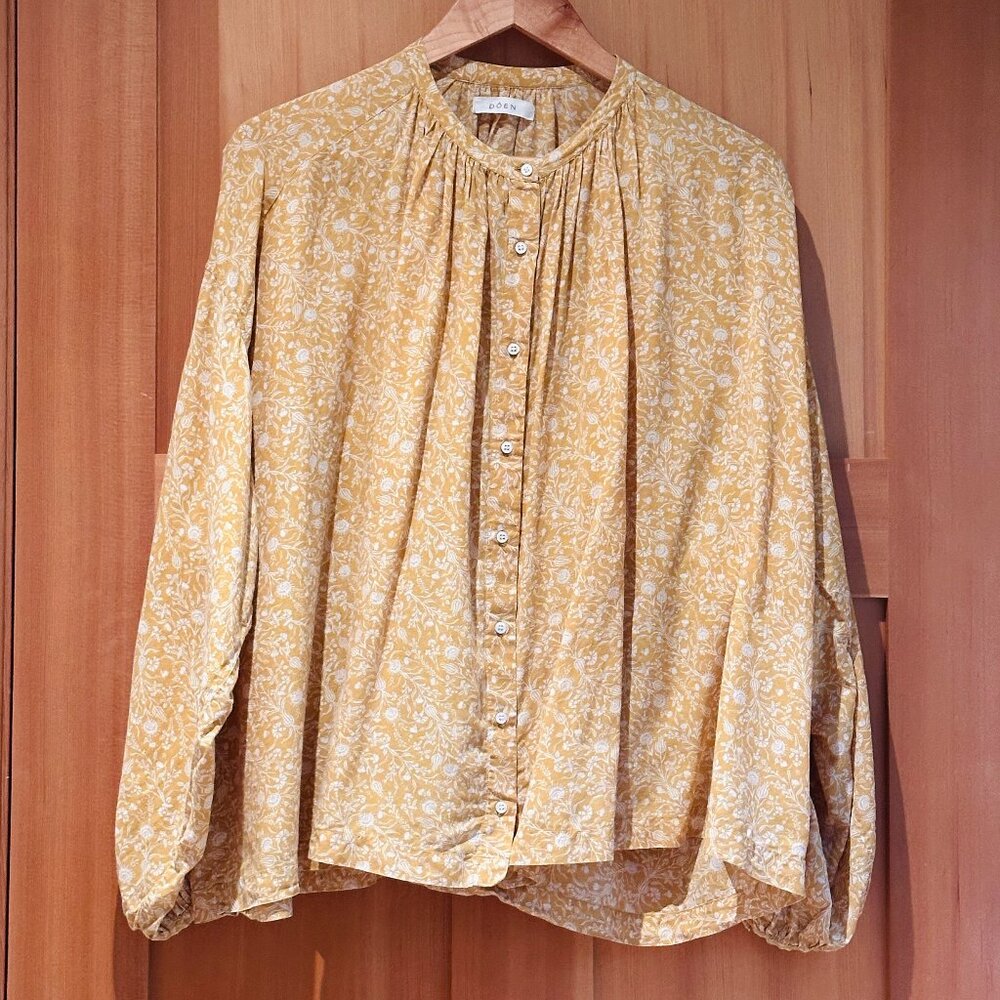 DÔEN Jane Blouse | Sunsoaked Foothills Floral Mustard Yellow I M
